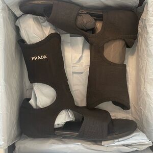 Black Prada sandals size 40